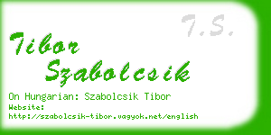 tibor szabolcsik business card